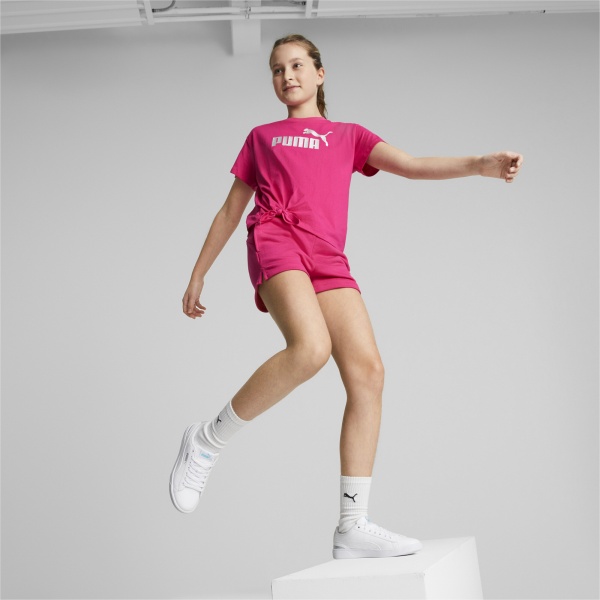 Футболка Puma ESS+ LOGO KNOTTED TEE G 84695664 р.140 рожевий