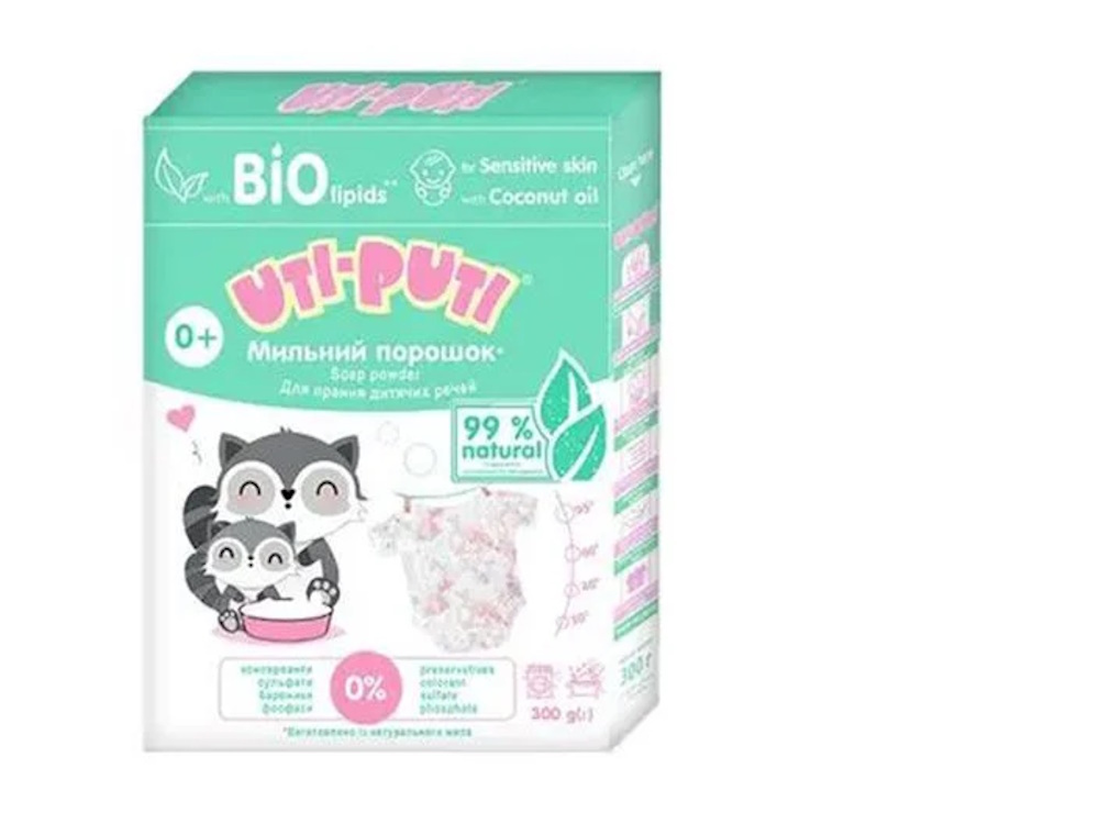 Порошок для машинной и ручной стирки Уті-Путі мыльный 0,3 кг