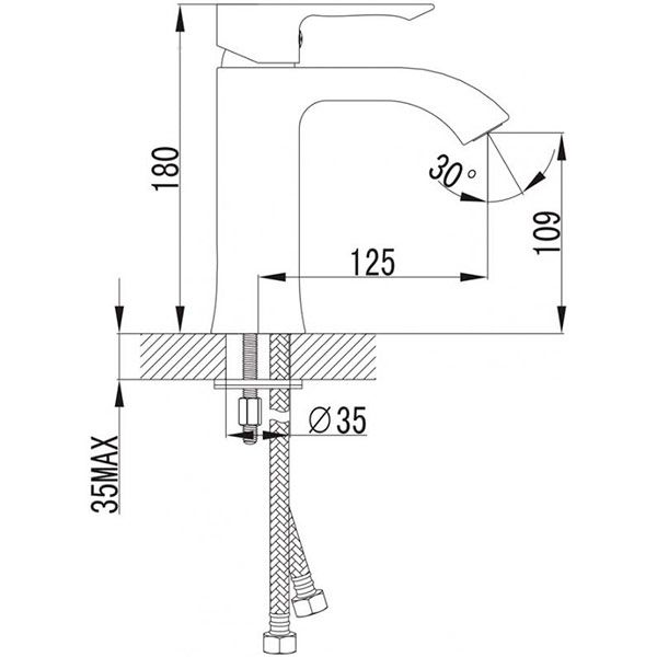 Змішувач для умивальника Imprese Vyskov 05340