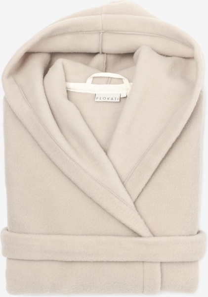 Халат женский Flokati Coral з капюшоном р. XL/XXL бежевый