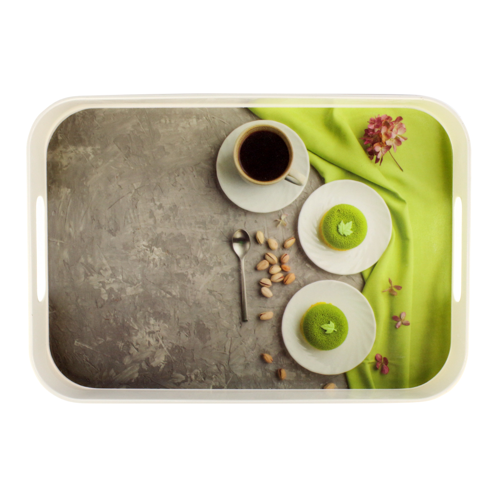 Поднос Arino Green Tea 33x23,4x3,7 см прямоугольный 74656