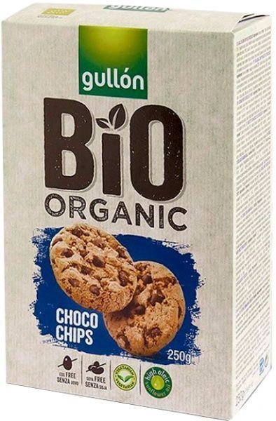 Печенье Gullon Bio Organic Choco Chips 8410376049053 250 г 