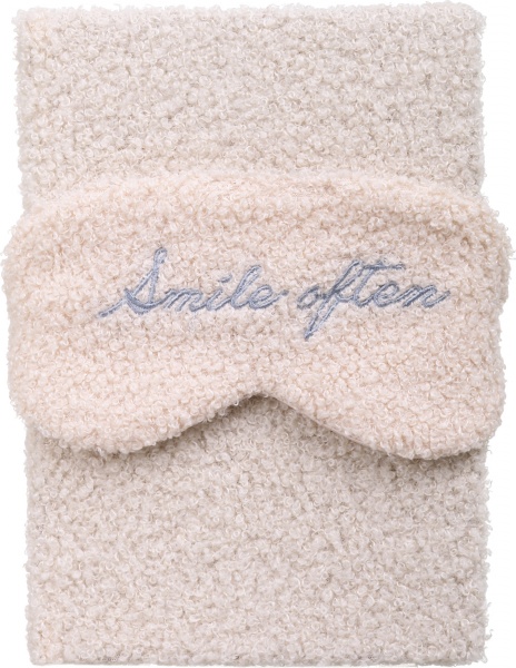 Книга для записей с маской для сна А5 молочный