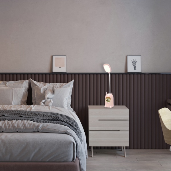 Светильник настольный аккумуляторный 5W 4000 К 5 Вт розовый TGX-795 