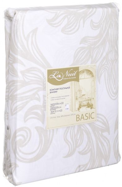 Комплект постільної білизни Вензель сімейний білий La Nuit 