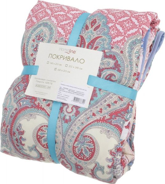 Покривало стьобане Печворк 2409 160x215 см рожевий із бежевим 