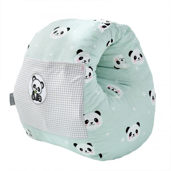 Подушка для кормления Mini Панда 30х28х30 см мята IDEIA