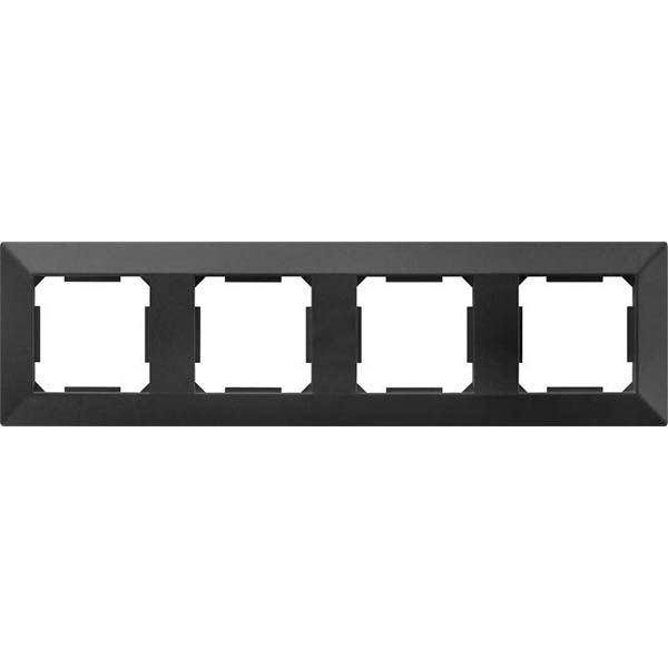 Рамка чотиримісна HausMark Alta універсальна чорний SNG-FRP.SQ20G4-BK