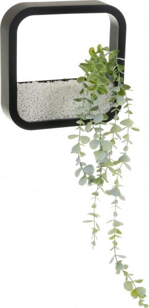 Декор настенный Nature квадратный 22,3x22,3 см черный 