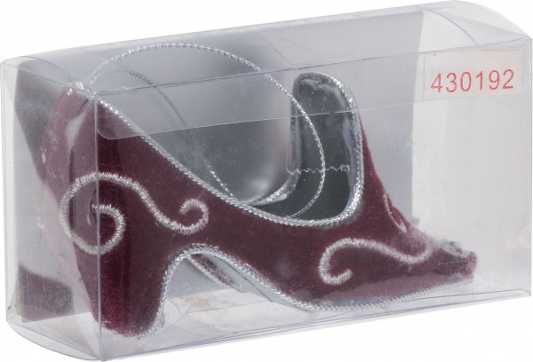 Новогодняя декорация Пластиковая туфелька 10,5 см