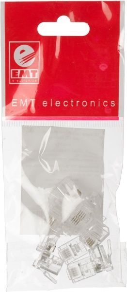 Штекер телефонный ЕМТ 6P4C 10 шт. 