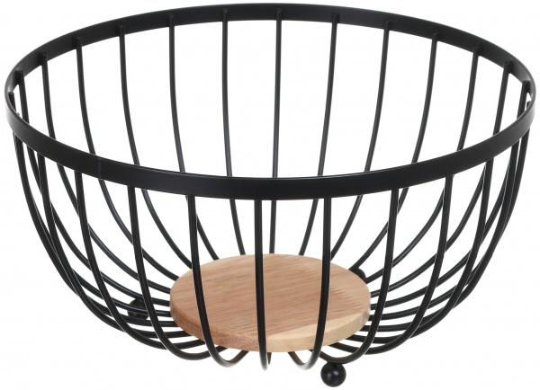 Корзинка для фруктов Woody 25 см черный Flamberg Premium 