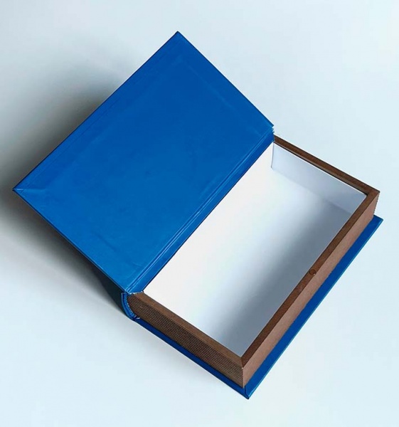 Шкатулка-книга для денег Be happy 19,8x12 см синяя CooverBox