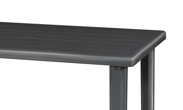Стол пластиковый Marshall 70x120 см графит