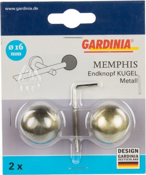 Наконечник Kugel Gardinia Memphis наборной d16 мм античная латунь 