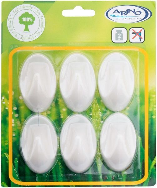 Крючок мебельный  Arino Arino СК7 6 шт белый