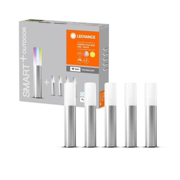 Світильник садовий Ledvance SMART+ WIFI GARDEN 5 Pole mini 3,8 Вт IP65 нержавіюча сталь 
