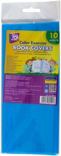 Обкладинки для зошитів кольорові 10 шт. Cool For School