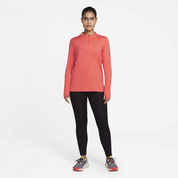 Футболка Nike W NK ELEMENT TRAIL MIDLAYER DC5217-858 р.S кораловий