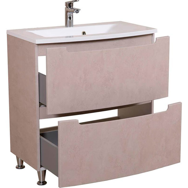 Тумба напольная Aqua Rodos HeadWay 80 см бетон бежевый под умывальник из искусственного камня 80