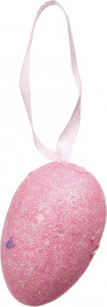 Декорация пасхальная Яйца глиттер с лентой набор из 6 шт.