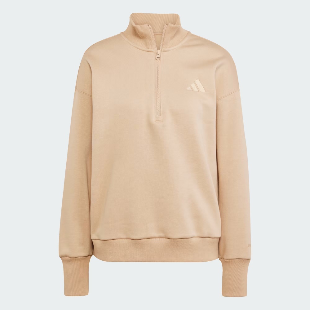 Джемпер Adidas ALL SZN Fleece Loose Quarter-Zip JV7248 р.M коричневый