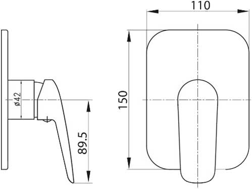 Смеситель для душа Imprese Praha New VR-15030(Z)