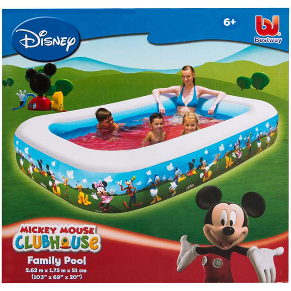 Бассейн надувной Bestway Микки Мауз 982 л 269х175х51 см 91008B