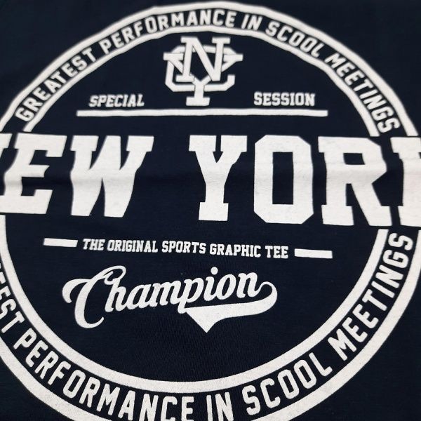 Футболка для хлопчика AKKU New York р.110 темно-синій 9164 