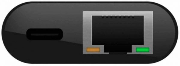 Belkin USB Type-C – RJ-45 чорний (INC001BTBK) USB-C - Ethernet 60W PD, black 