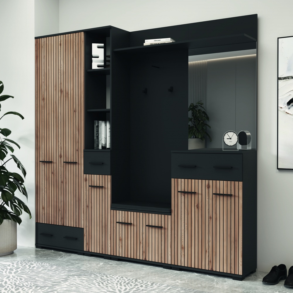 Тумба для обуви Світ Меблів Амбре 600x495x320 мм антрацит