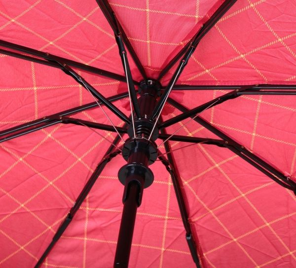 Парасолька Візерунок прямокутний, складна, автомат червоний 