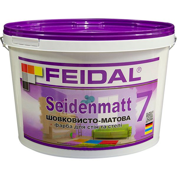 Фарба акрилова Feidal Innenlatex Seidenmatt прозора шовковистий мат база під тонування 1л