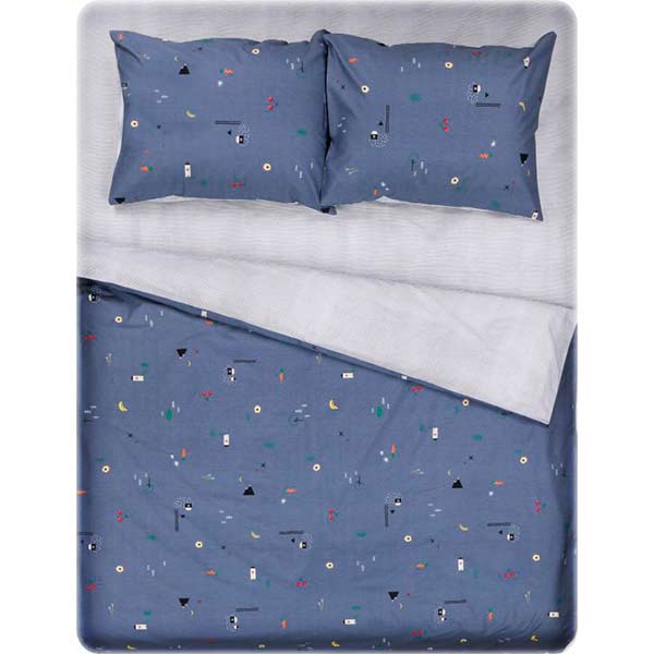 Комплект постельного белья Modern 2 серый с синим 