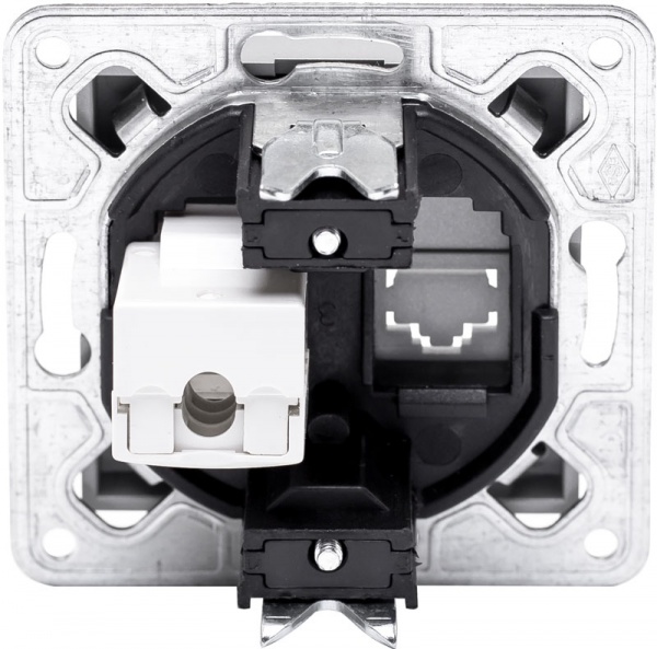 Розетка компьютерная LXL Tesla TLXL3615A графит 8536699090