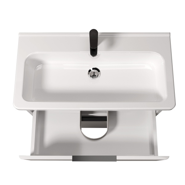 Тумба на ножках Мойдодыр Freya 80 с умывальником Creavit Ipek 80