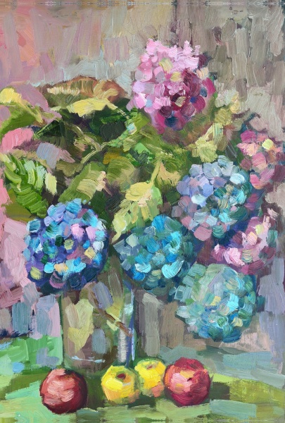 Репродукция Букет гортензии 50x70 см Арт Фемелі 