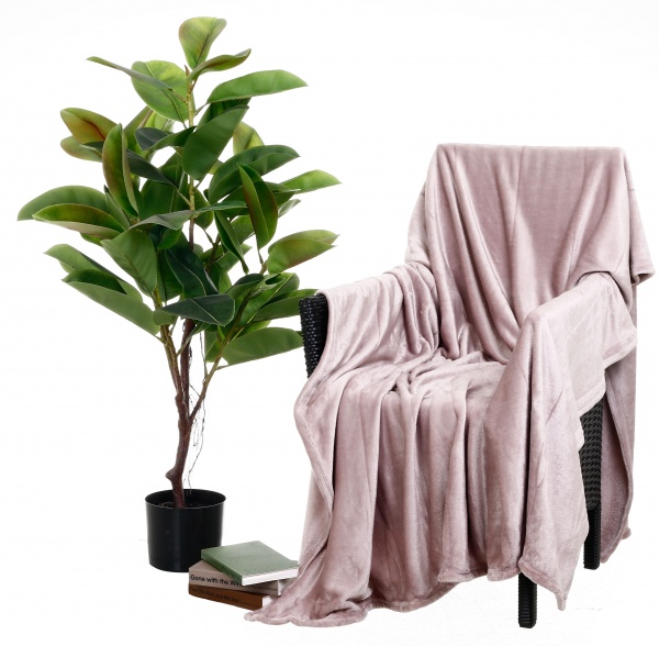 Плед Frannel Solid Sphinx 160x200 см светло-розовый La Nuit 