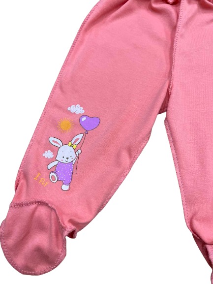 Ползунки для девочек Bambinelli коралловый с апл. р.56 коралловый П300-4 