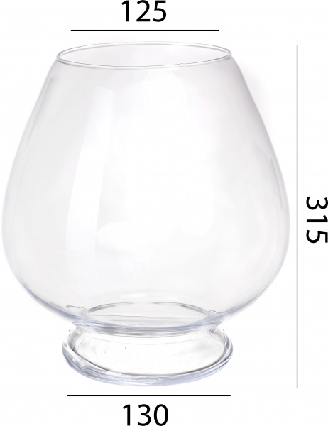 Ваза стеклянная Wrzesniak Glassworks Коньячка 17-10694 30 см прозрачная 