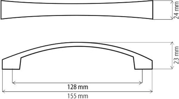 Меблева ручка DN 54 G6 128 мм матовий хром DC