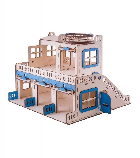 Игрушка деревянная Good Play Гараж для машинок 50х50х40 Мега трек с подсветкой G 004