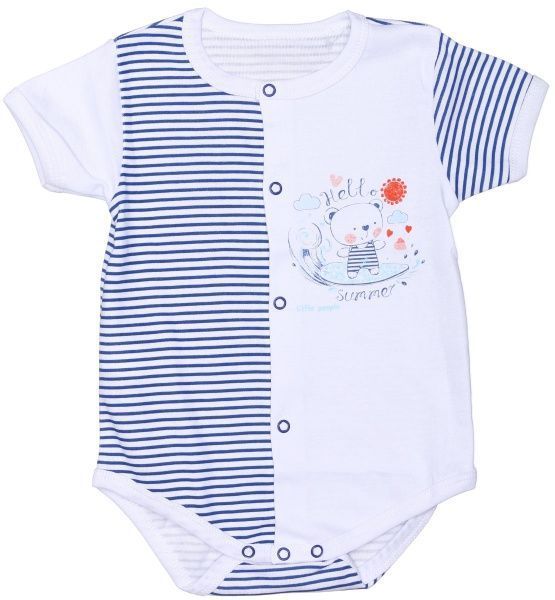 Боди детское Маленькие люди 207-125 р.74 белый с синим 