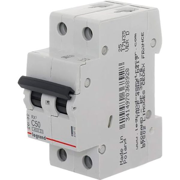 Автоматический выключатель Legrand RX3 4,5кА 50А 2Р C 419702