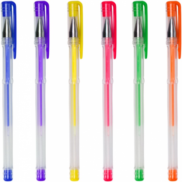 Набір ручок гелевих Nota Bene NEON 6 кольорів 