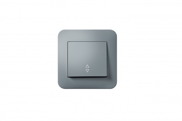 Выключатель одноклавишный проходной одноклавишный Hausmark Luno без подсветки серебро 709-4343-105