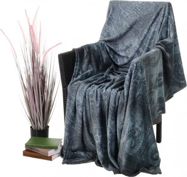 Плед Frannel Persis Wave 160x200 см темно-сірий La Nuit 