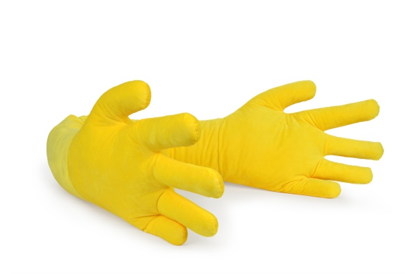 Подушка декоративная Руки обнимашки 30x172 см желтый WP Merchandise 