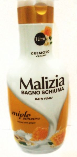 Гель-пена для душа Malizia Мед и имбирь 1000 мл