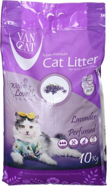 Наполнитель для кошачьего туалета VanCat Lavender 10 кг 55449